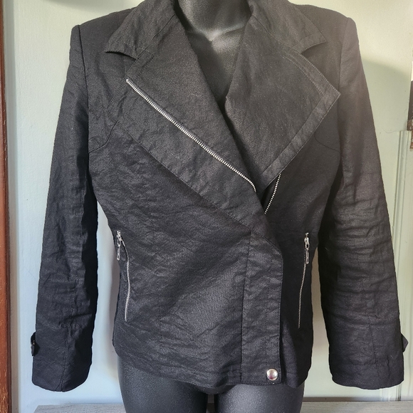 Nicole Miller Moto Biker Jacket Sz S - Picture 1 of 6
